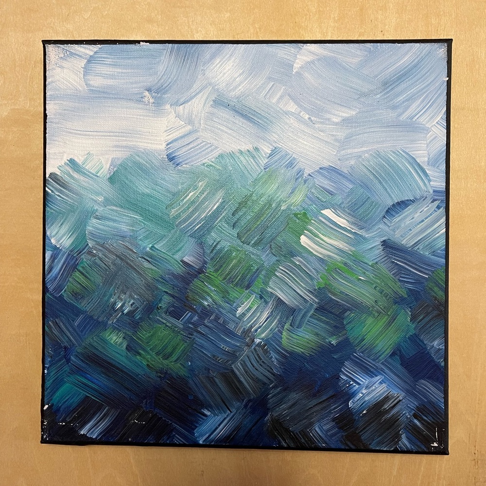 Abstract Art blue painting by Ryanchristyarts